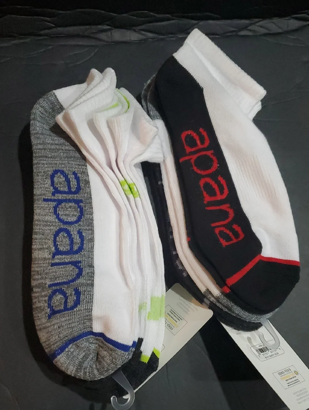 Apana white‎ multi 6pairs of cushioned socks brand new